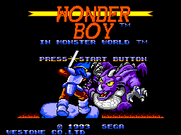 Wonder Boy in Monster World (Europe) Title Screen